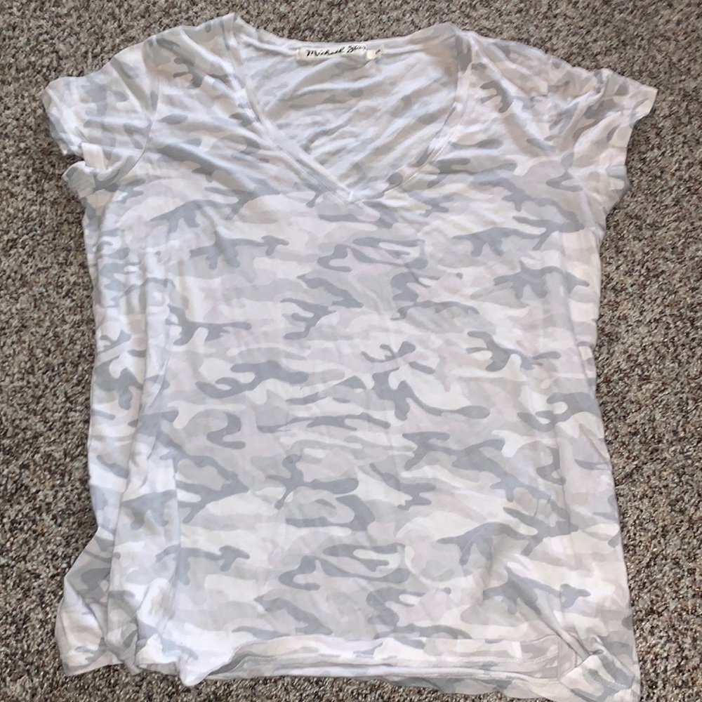 Grey Camo Vneck